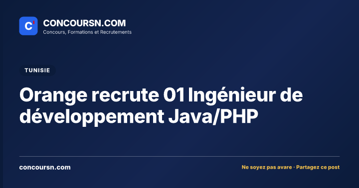 Illustration de l’article : Orange recrute 01 Ingénieur de développement Java/PHP
