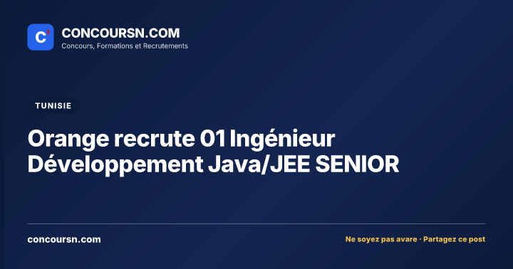 Illustration de l’article : Orange recrute 01 Ingénieur Développement Java/JEE SENIOR
