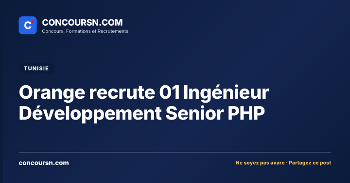 Illustration de l’article : Orange recrute 01 Ingénieur Développement Senior PHP