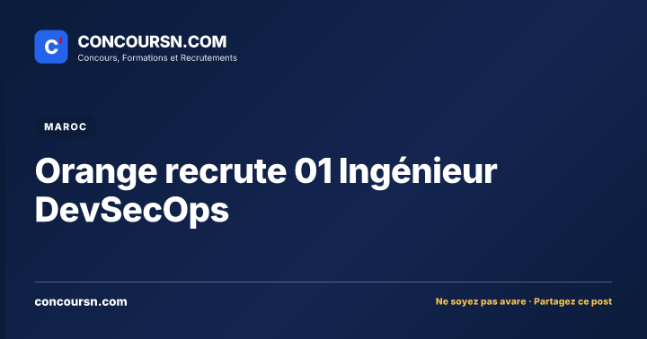 Illustration de l’article : Orange recrute 01 Ingénieur DevSecOps