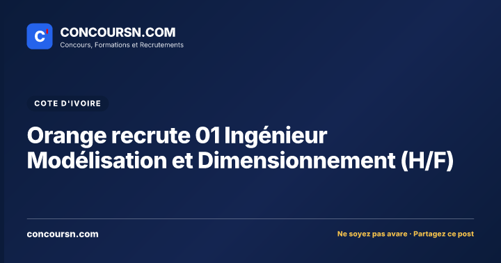Illustration de l’article : Orange recrute 01 Ingénieur Modélisation et Dimensionnement (H/F)