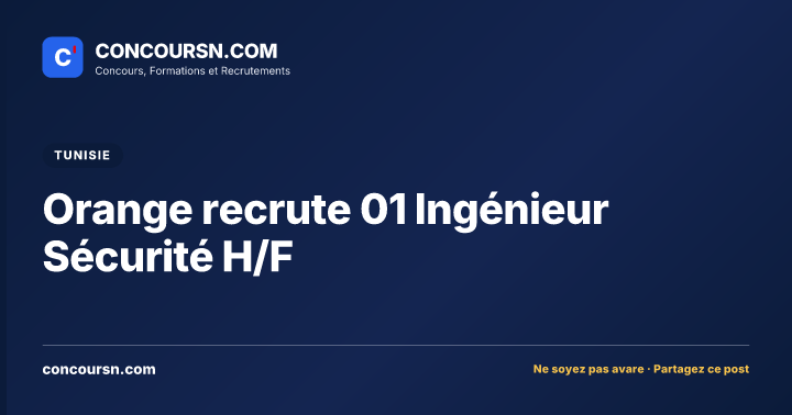 Illustration de l’article : Orange recrute 01 Ingénieur Sécurité H/F