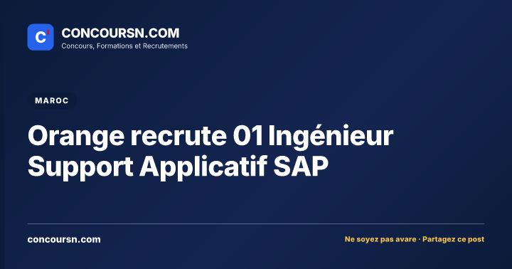 Illustration de l’article : Orange recrute 01 Ingénieur Support Applicatif SAP