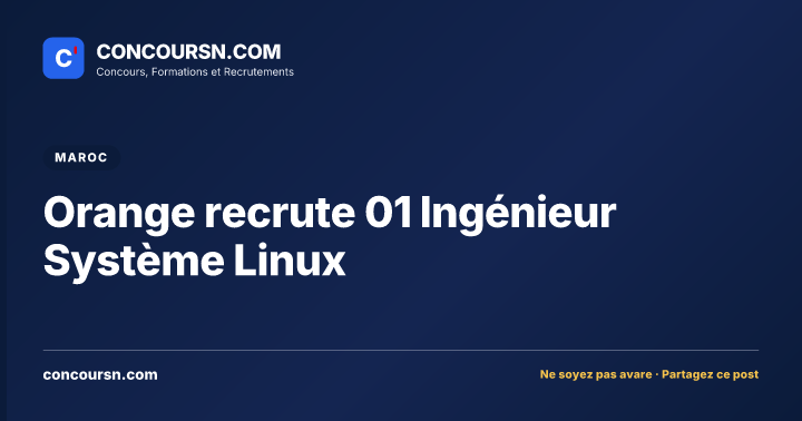 Illustration de l’article : Orange recrute 01 Ingénieur Système Linux