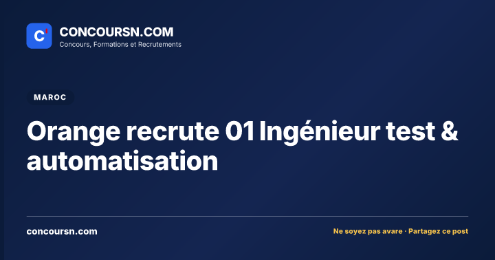 Illustration de l’article : Orange recrute 01 Ingénieur test & automatisation
