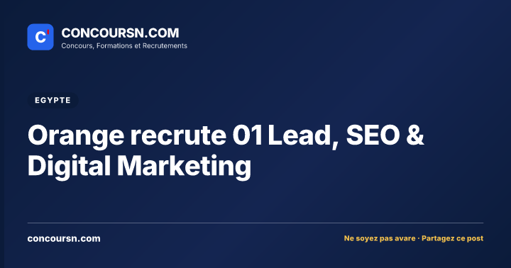 Illustration de l’article : Orange recrute 01 Lead, SEO & Digital Marketing