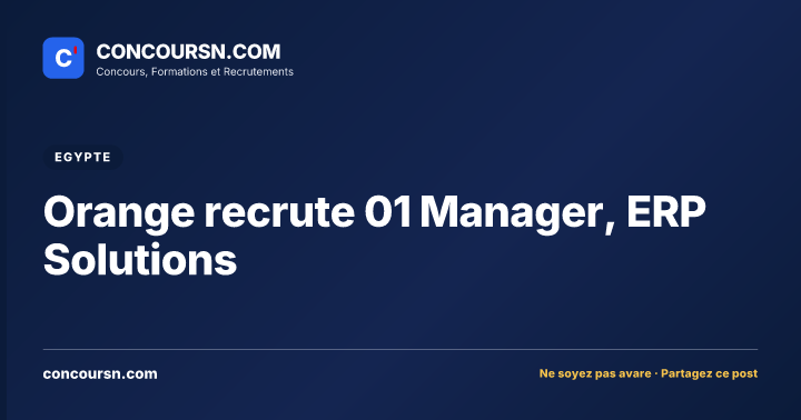 Illustration de l’article : Orange recrute 01 Manager, ERP Solutions