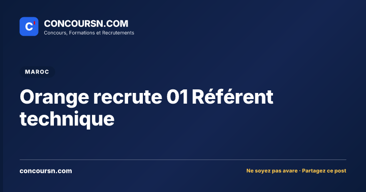 Illustration de l’article : Orange recrute 01 Référent technique