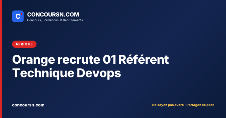 Illustration de l’article : Orange recrute 01 Référent Technique Devops