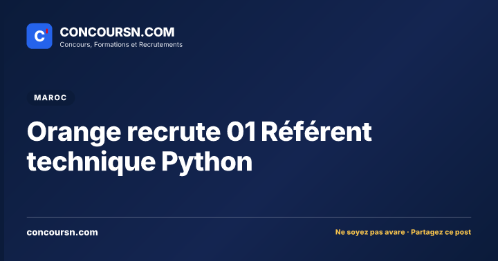 Illustration de l’article : Orange recrute 01 Référent technique Python