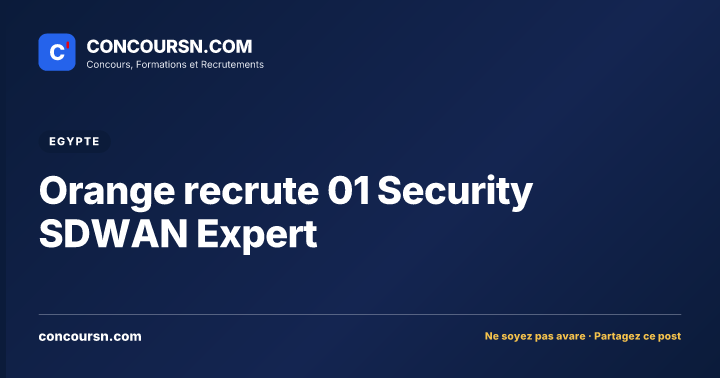 Illustration de l’article : Orange recrute 01 Security SDWAN Expert