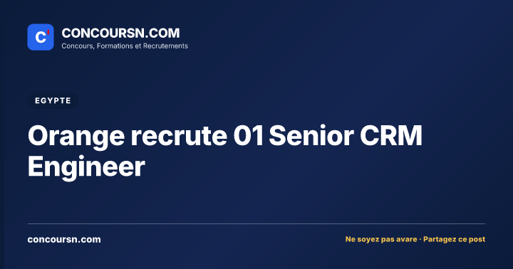 Illustration de l’article : Orange recrute 01 Senior CRM Engineer