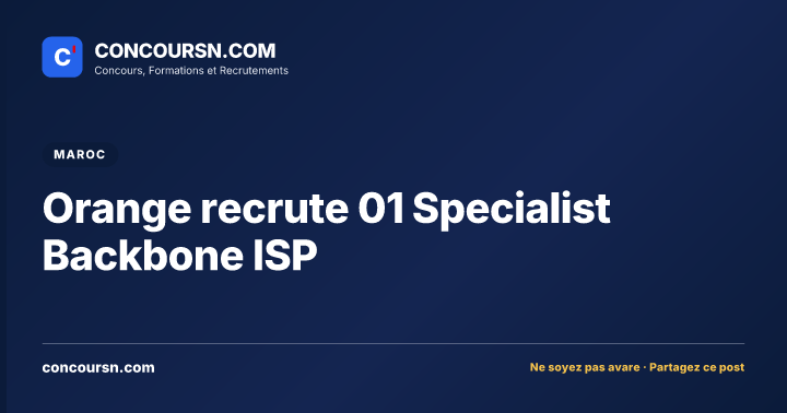 Illustration de l’article : Orange recrute 01 Specialist Backbone ISP