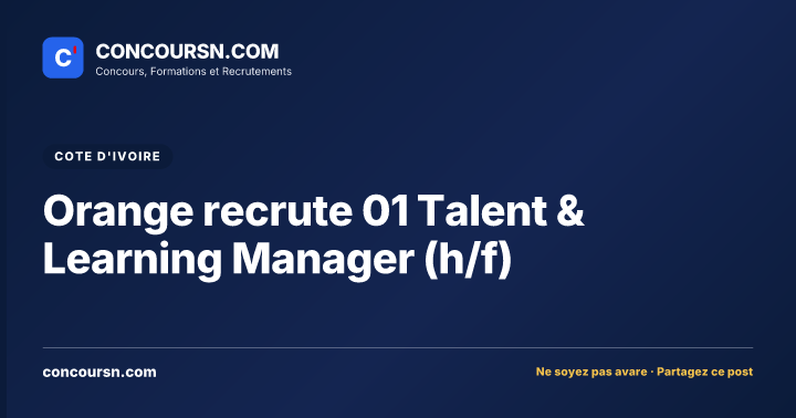 Illustration de l’article : Orange recrute 01 Talent & Learning Manager (h/f)