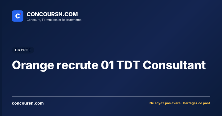 Illustration de l’article : Orange recrute 01 TDT Consultant