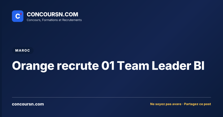 Illustration de l’article : Orange recrute 01 Team Leader BI