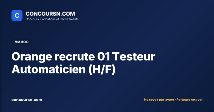 Illustration de l’article : Orange recrute 01 Testeur Automaticien (H/F)