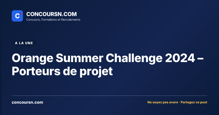 Illustration de l’article : Orange Summer Challenge 2024 – Porteurs de projet