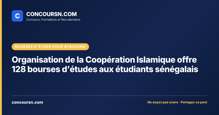 Illustration de l’article : Organisation de la Coopération Islamique offre 128 bourses d’études aux étudiants sénégalais