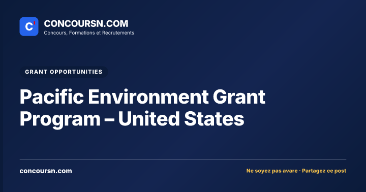 Illustration de l’article : Pacific Environment Grant Program – United States
