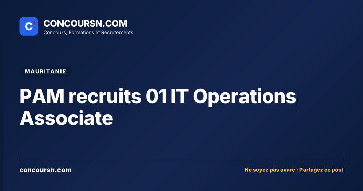 Illustration de l’article : PAM recruits 01 IT Operations Associate