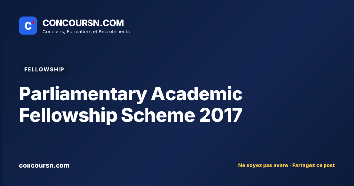 Illustration de l’article : Parliamentary Academic Fellowship Scheme 2017