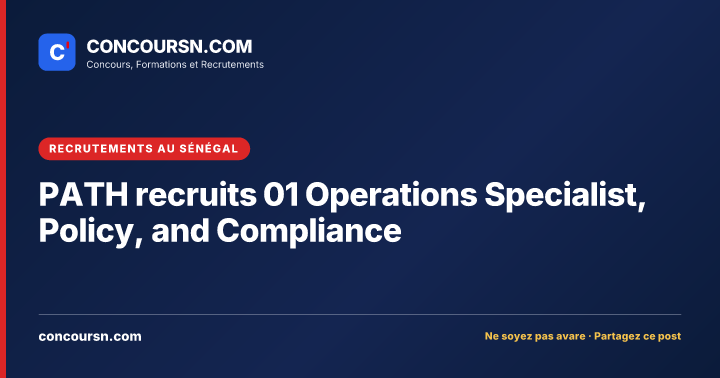 Illustration de l’article : PATH recruits 01 Operations Specialist, Policy, and Compliance