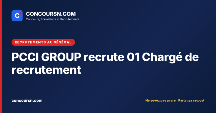 Illustration de l’article : PCCI GROUP recrute 01 Chargé de recrutement