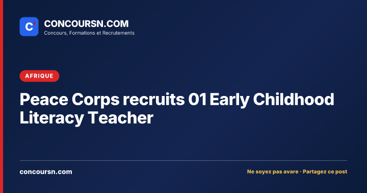 Illustration de l’article : Peace Corps recruits 01 Early Childhood Literacy Teacher