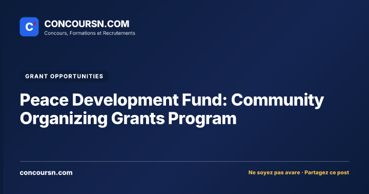 Illustration de l’article : Peace Development Fund: Community Organizing Grants Program
