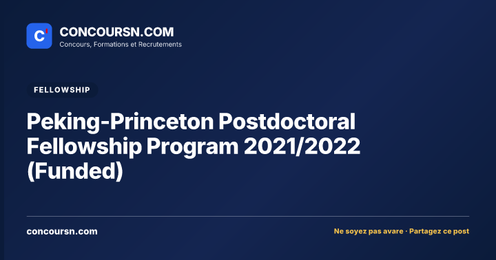 Illustration de l’article : Peking-Princeton Postdoctoral Fellowship Program 2021/2022 (Funded)