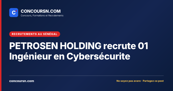 Illustration de l’article : PETROSEN HOLDING recrute 01 Ingénieur en Cybersécurite