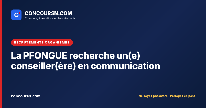 Illustration de l’article : La PFONGUE recherche un(e) conseiller(ère) en communication