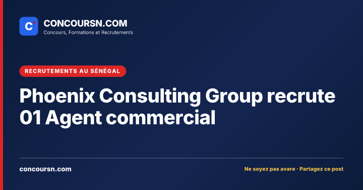 Illustration de l’article : Phoenix Consulting Group recrute 01 Agent commercial