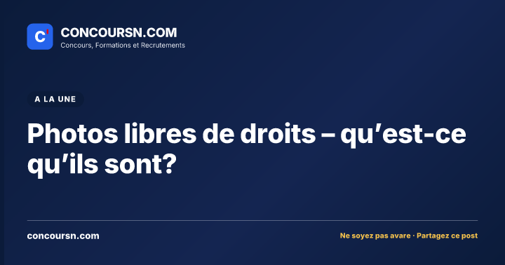 Illustration de l’article : Photos libres de droits – qu’est-ce qu’ils sont?