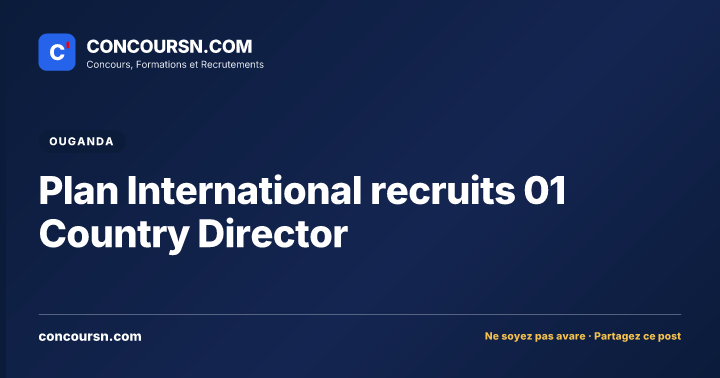 Illustration de l’article : Plan International recruits 01 Country Director