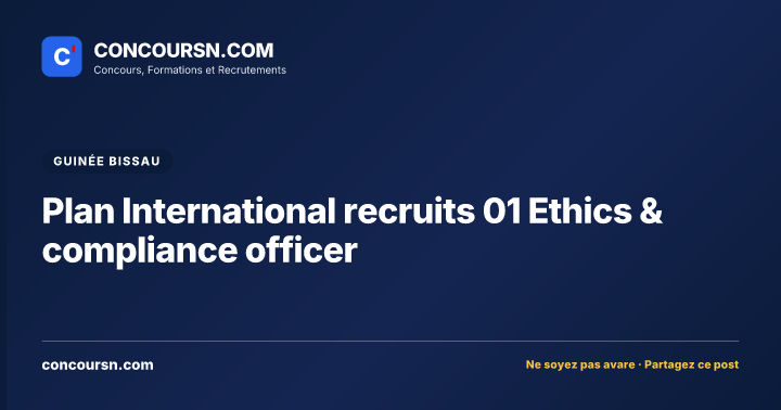 Illustration de l’article : Plan International recruits 01 Ethics & compliance officer