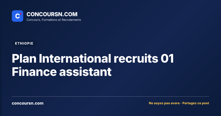 Illustration de l’article : Plan International recruits 01 Finance assistant