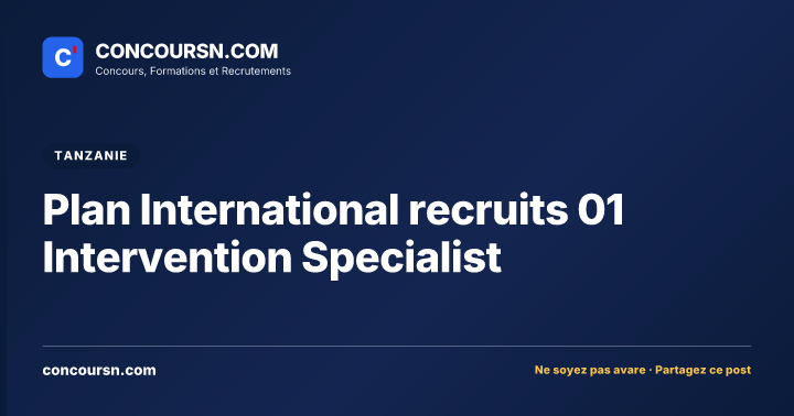 Illustration de l’article : Plan International recruits 01 Intervention Specialist