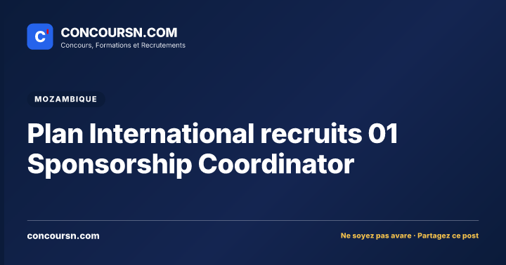 Illustration de l’article : Plan International recruits 01 Sponsorship Coordinator