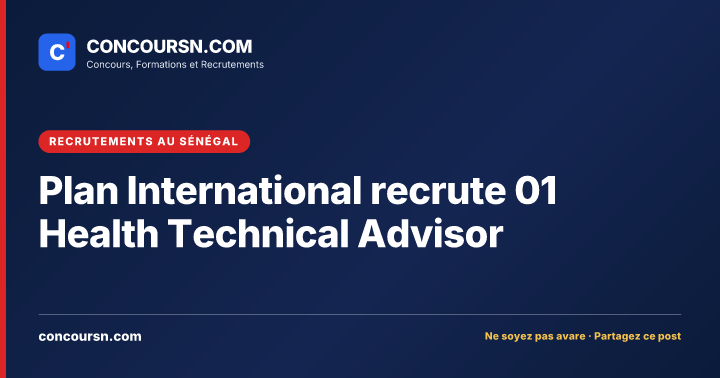 Illustration de l’article : Plan International recrute 01 Health Technical Advisor