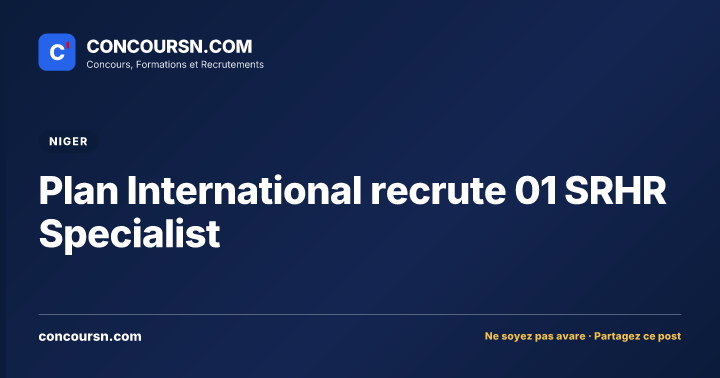 Illustration de l’article : Plan International recrute 01 SRHR Specialist