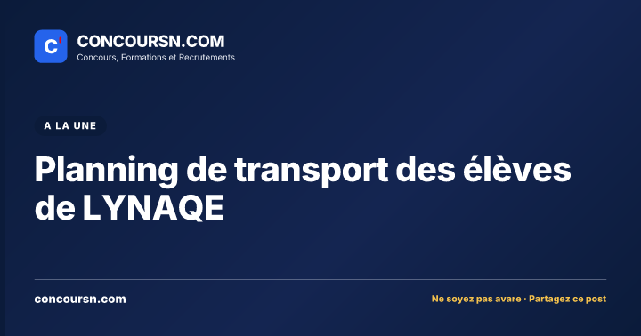 Illustration de l’article : Planning de transport des élèves de LYNAQE