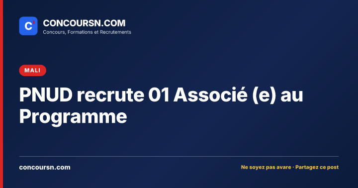Illustration de l’article : PNUD recrute 01 Associé (e) au Programme