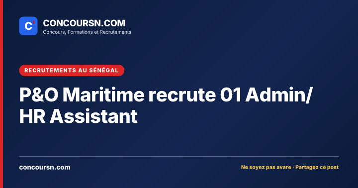 Illustration de l’article : P&O Maritime recrute 01 Admin/HR Assistant