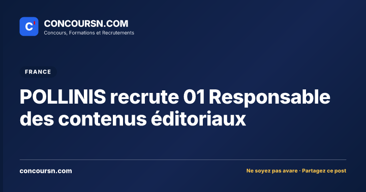 Illustration de l’article : POLLINIS recrute 01 Responsable des contenus éditoriaux