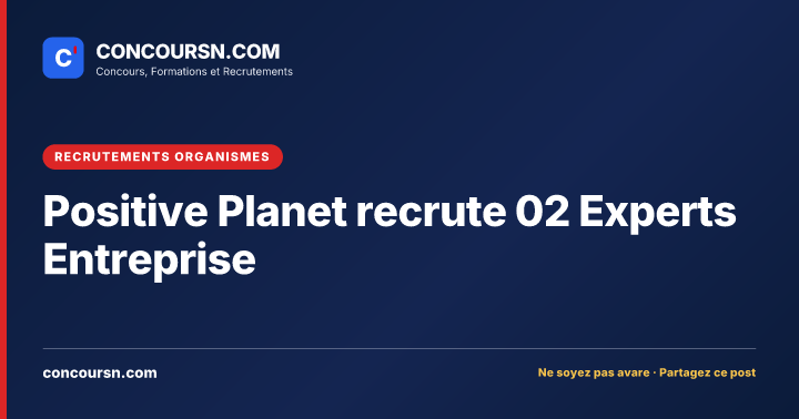 Illustration de l’article : Positive Planet recrute 02 Experts Entreprise