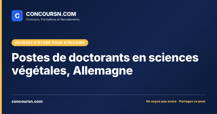 Postes de doctorants en sciences végétales, Allemagne