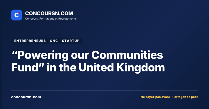 Illustration de l’article : “Powering our Communities Fund” in the United Kingdom
