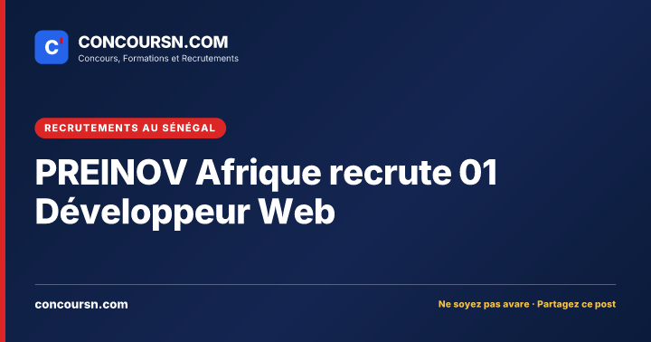 Illustration de l’article : PREINOV Afrique recrute 01 Développeur Web
